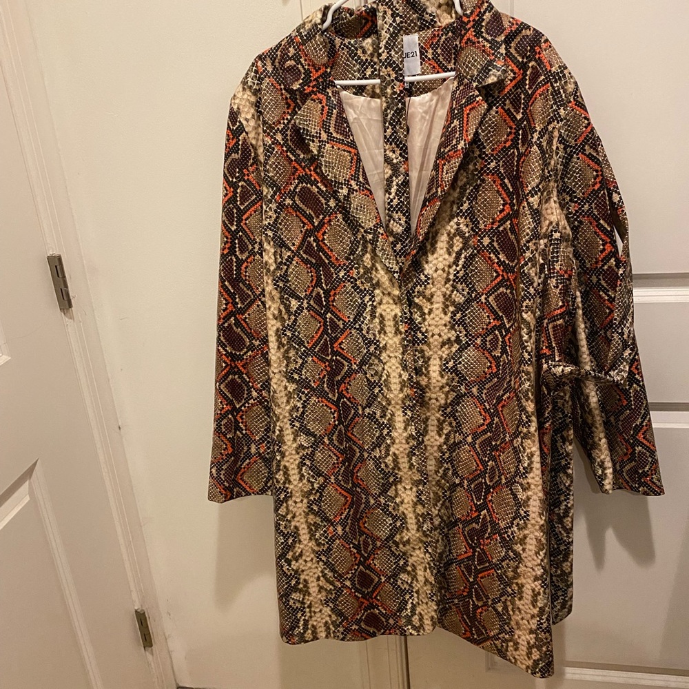 Faux leather snakeskin Jacket